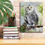 "Epic Graffiti" Harfang des neiges assis sur une branche "par Kajenna, art mural sur toile, 12 po x 16 po-116120116