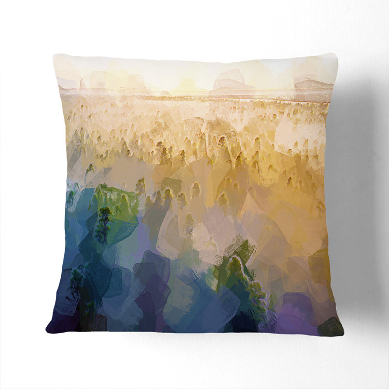 Abstract Square Throw Cushion, 55cm H x 55cm W x 20cm D
