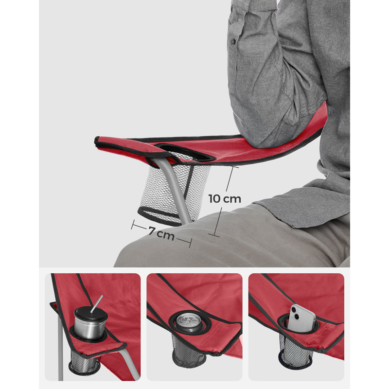 Canalp Folding Camping Chair (Set of 2), Red
