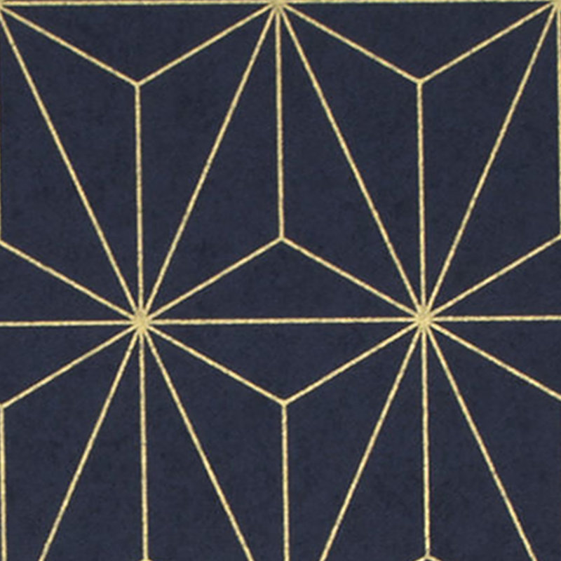 Prism Geometric Wallpaper Roll, Navy/Gold