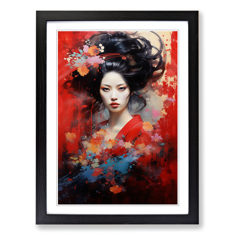 Single Picture Frame Print on Wood, Black Framed, 64cm H x 46cm W