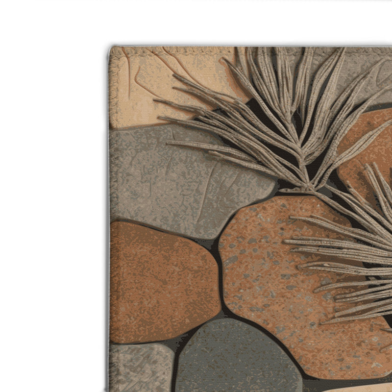 Tapis d'intérieur et d'extérieur brun Nature, Rectangle 4pi x 6 pi