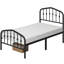 Metal Bed with Arched Headboard and Footboard-903604193-903604195