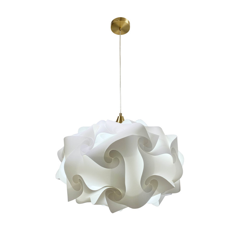 Luminaire suspendu à globe unique 1 lumière Boomery, H 9 po x l 15 po x P 15 po, E26 - par défaut, Or