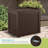 Suncast Wicker 22 Gallon Water Resistant Resin Deck Box with Storage Seat in Java