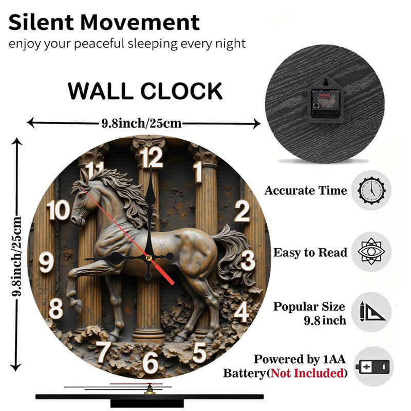 Horloge murale bronze
