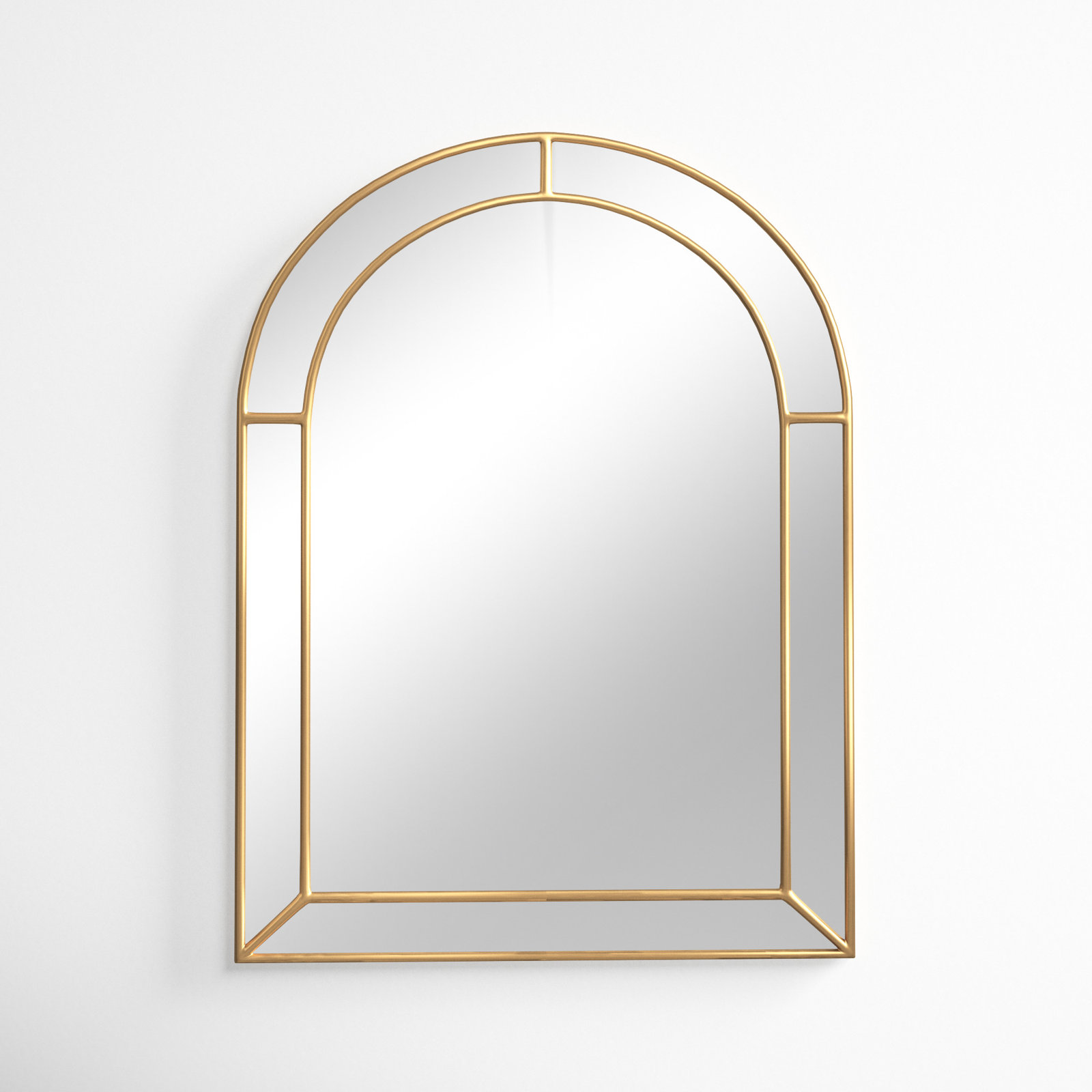 Iris Engineered Wood Mirror, 24" H x 18" W, Gold