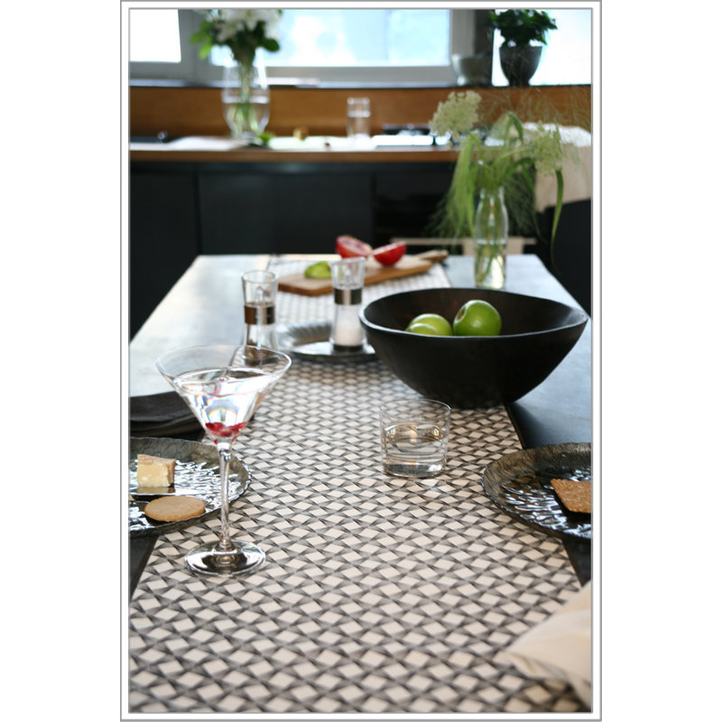 Thaksin Cotton Table Runner, Black