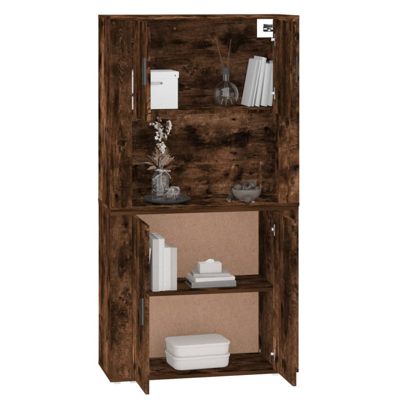 Vidaxl 80cm Sideboard, Smoked Oak