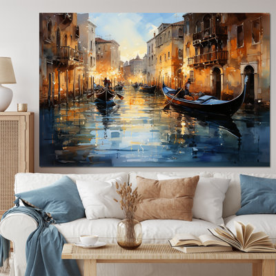 Italy Venetian Reflections I - Cityscapes Canvas Prints