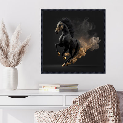 «Midnight Monarch Horse» par Judy, reproduction d'art sur toile encadrée