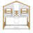 Twin-Over-Twin House-Themed Bunk Bed Complete With Roof, Window, Window Box, Door, Safety Rails, And Ladder-1782121893