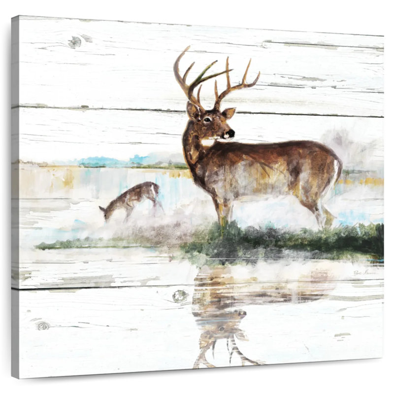 Crowle Rustic Misty Deer, 39" H x 39" W