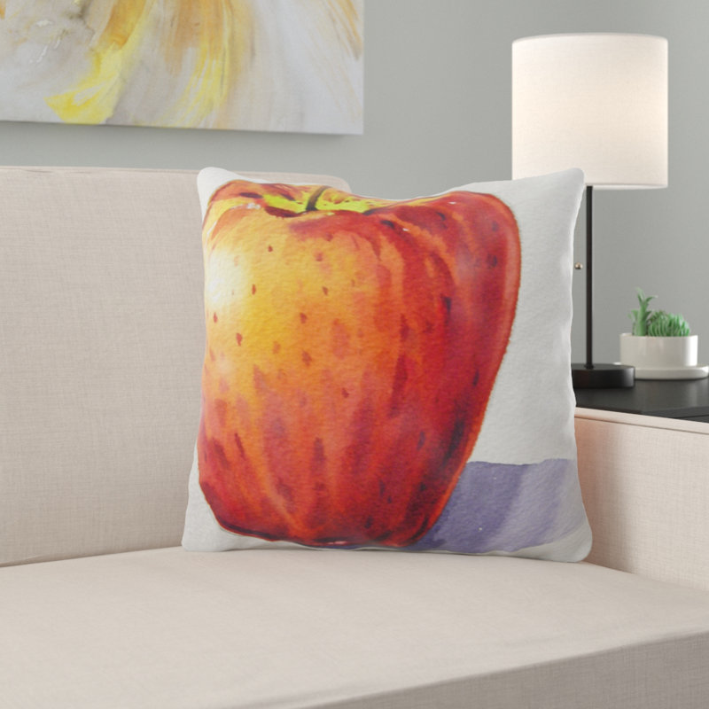 Coussin décoratif painting Vallie, Microsuède, Intérieur