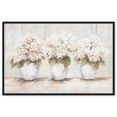 Hydrangea Trio Canvas Farmhouse Classic by Art Remedy