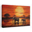 Reproduction d'art contemporain abstrait africain, coucher de soleil africain-171889500