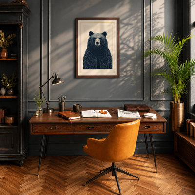 Bear Portrait Scandinavian - Framed Print