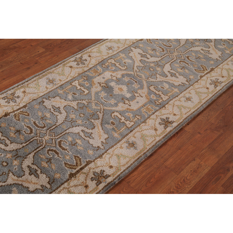 Tapis de couloir gris Oushak 3 x 8 po