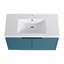 Meuble-lavabo mural 36 po avec lavabo en résine et 2 portes à fermeture en douceur-115672107