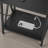 Industrial Black Nightstand with Charging Station, Rustic Bedside Table-375396293-377009667