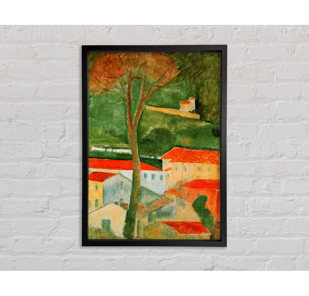 Modigliani Landschaft 2 - Einzelner Bilderrahmen Kunstdrucke auf Leinwand