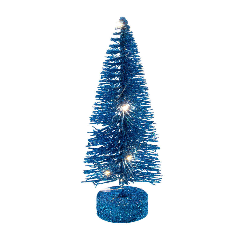  Ensemble d'arbre de brosse à bouteille 8 "-10" à 12 "turquoise., Blanc chaud, H 1 pi, Turquoise