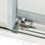 Porte de douche coulissante simple sans cadre de 56 à 60 po x H 60 po en verre trempé transparent, accessoires en acier inoxydable