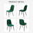 34.6"H Modern Dining Chairs Fleece Fabric Side Chairs With Metal Legs-2140007151-2140007156