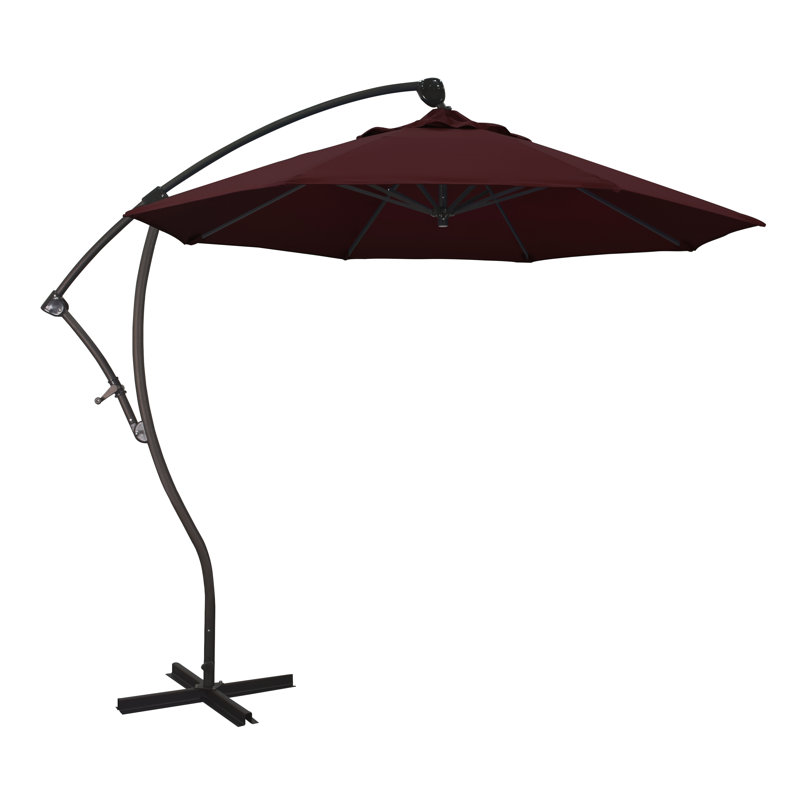 Parasol en porte-à-faux 9' Welwyn, Bourgogne performance toile