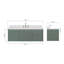   Ensemble de meuble-lavabo mural ovale simple 61 po avec comptoir à quartz blanc de 1,5 po Ensembles-1482954221-1482954220
