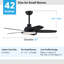Ventilateur de plafond 42 po à 5 pales avec lumière DEL et télécommande-990602665-1000876674