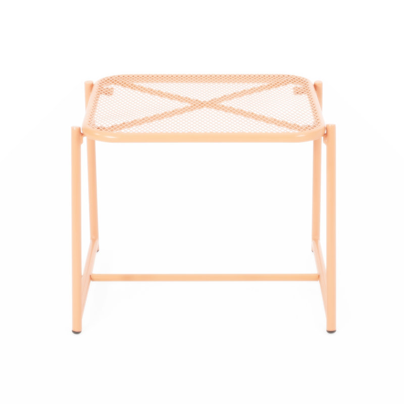 Jabreya Rectangular Iron Outdoor Side Table