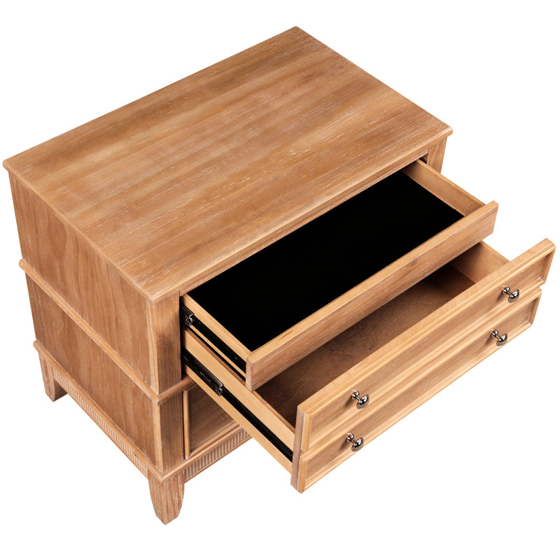 Commode de rangement pour couloir 3 - finition naturelle, table de salon en pin massif et quincaillerie, Noyer