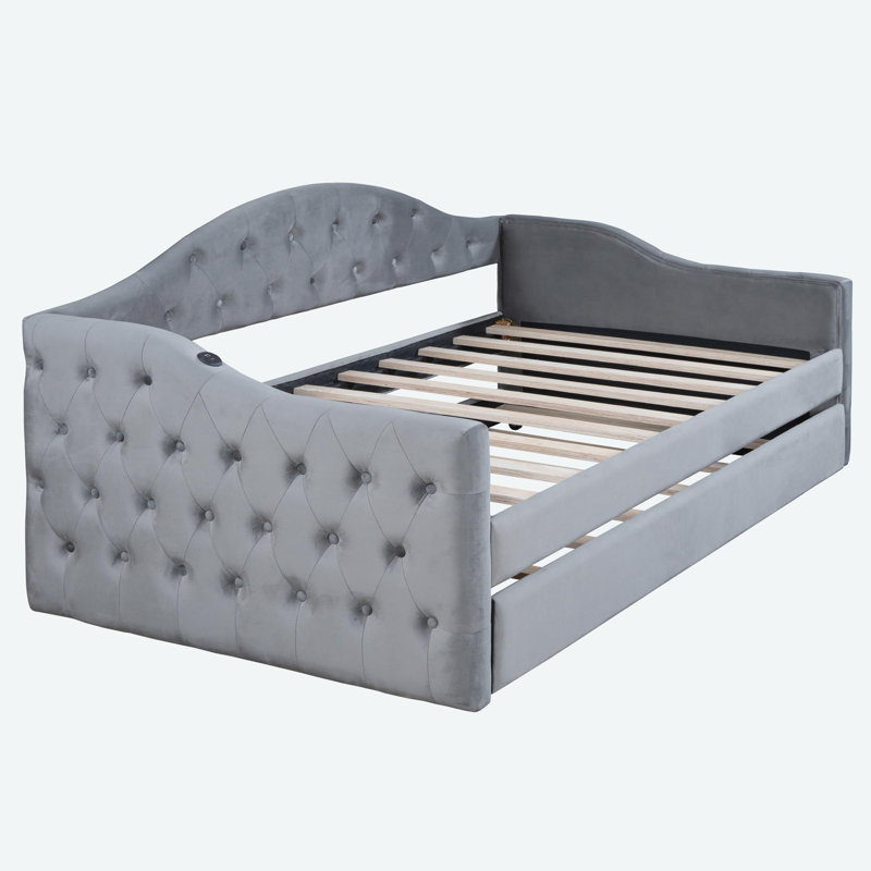 Brisher Upholstered Daybed, Gray
