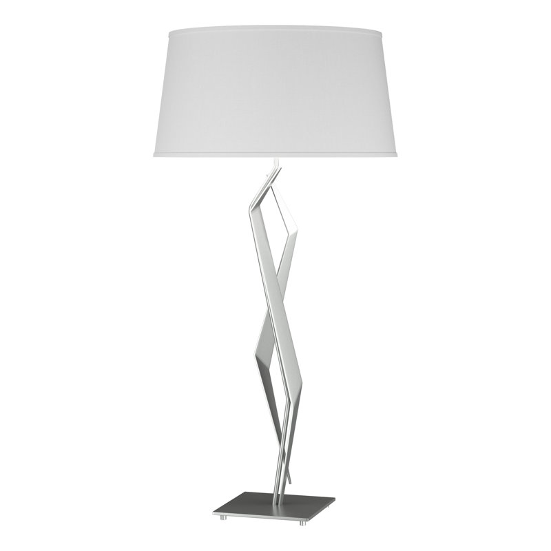 Facet 33.7" Standard Table Lamp, Natural Anna, Vintage Platinum