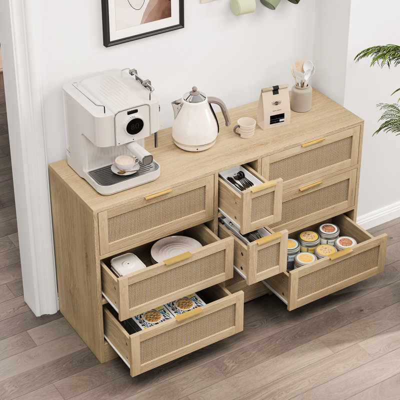 Casier de rangement avec 9 tiroirs - Ajoutez une touche d'élégance à votre maison (armoire naturelle naturelle pratique pour chaque pièce)