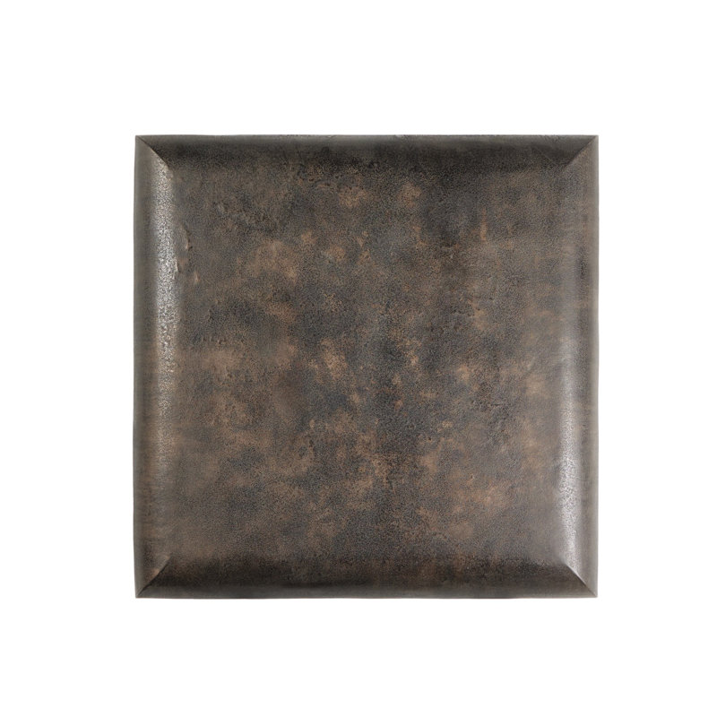 Ambra Outdoor Square Coffee Table, Distressed Bronze