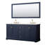 Meuble-lavabo double autoportant 60 po avec plateau Avery-98251170-98251171-98251173