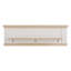 Modern Cottage Style Wall Hanging Shelf with 3 Hooks, Changing Table Wall Shelf, Engineered Wood, Baby Room, White/Light Oak Decor, 100.6 cm W x 32 cm H x 22.3 cm D
