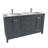 Anvay 60 in. Double Sinks Freestanding Bath Vanity in Charcoal Gray with Carrara Marble Top-406671024-408697619
