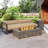 Outdoor 12.6" H X 42" W Metal Propane Outdoor Gas Fire Pit Table With Golden Light-339397009