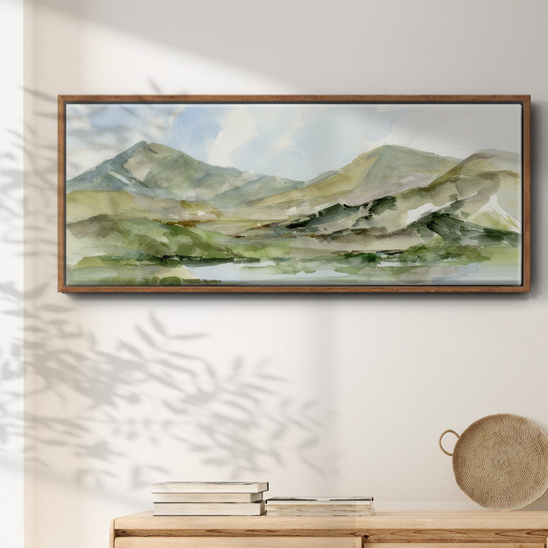 Serene Mountains II - toile encadrée, H 20 po x l 50 po