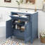 Meuble-lavabo de 30 po avec lavabo en céramique et bois massif - Style rétro, nombreuses options de rangement