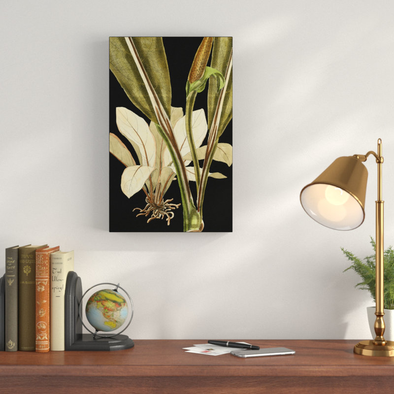«Tranquil Tropical Leaves V», reproduction d'impression sur toile tendue, H 19 po x l 12 po x P 2 po