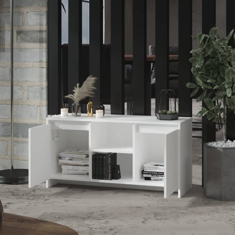 Naila Unfinished TV Stand, White