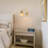 1 - Light Brushed Grey/Gold Shade Classic Dimmable Swing Arm Wall Sconces UL Certified-90870771