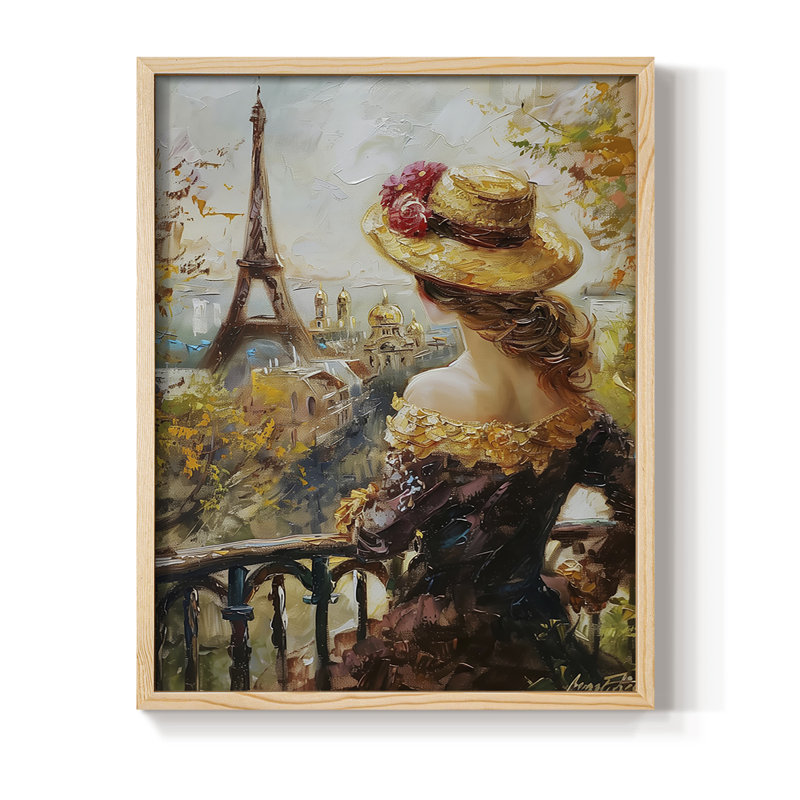 Série encadrée WOMEN DCxxv - bois massif, Naturel, H 11 po x l 9 po