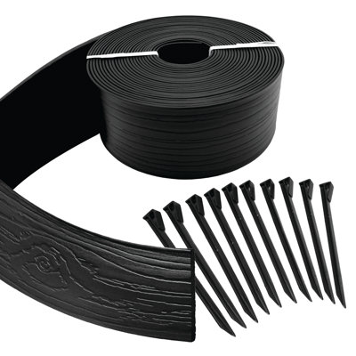 4'' H x 480'' W Polyethylene Plastic Lawn Edging