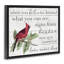 «Love Never Dies Inspirational Cardinal Grain», art mural sur toile flottante par Daphne Polselli fda-107-1151595178-1143256645