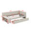 Twin-Size L-Shaped Plush Platform Bed With Storage Drawers-1377070250